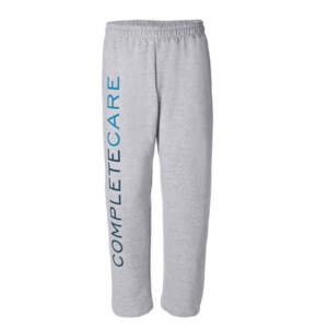 Unisex Open-Bottom Sweatpants, Text Logo