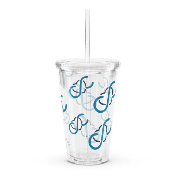 Plastic Tumbler 16 oz - Pattern Logo